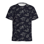 Zodiac Constellation Pattern Print Men's Sports T-Shirt