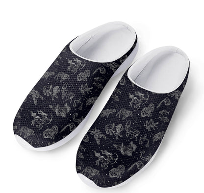 Zodiac Constellation Pattern Print Mesh Casual Shoes