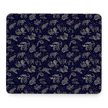 Zodiac Constellation Pattern Print Mouse Pad