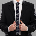 Zodiac Constellation Pattern Print Necktie