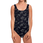 Zodiac Constellation Pattern Print One Piece Swimsuit