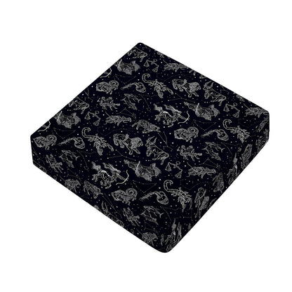 Zodiac Constellation Pattern Print Outdoor Seat Cushion Cover