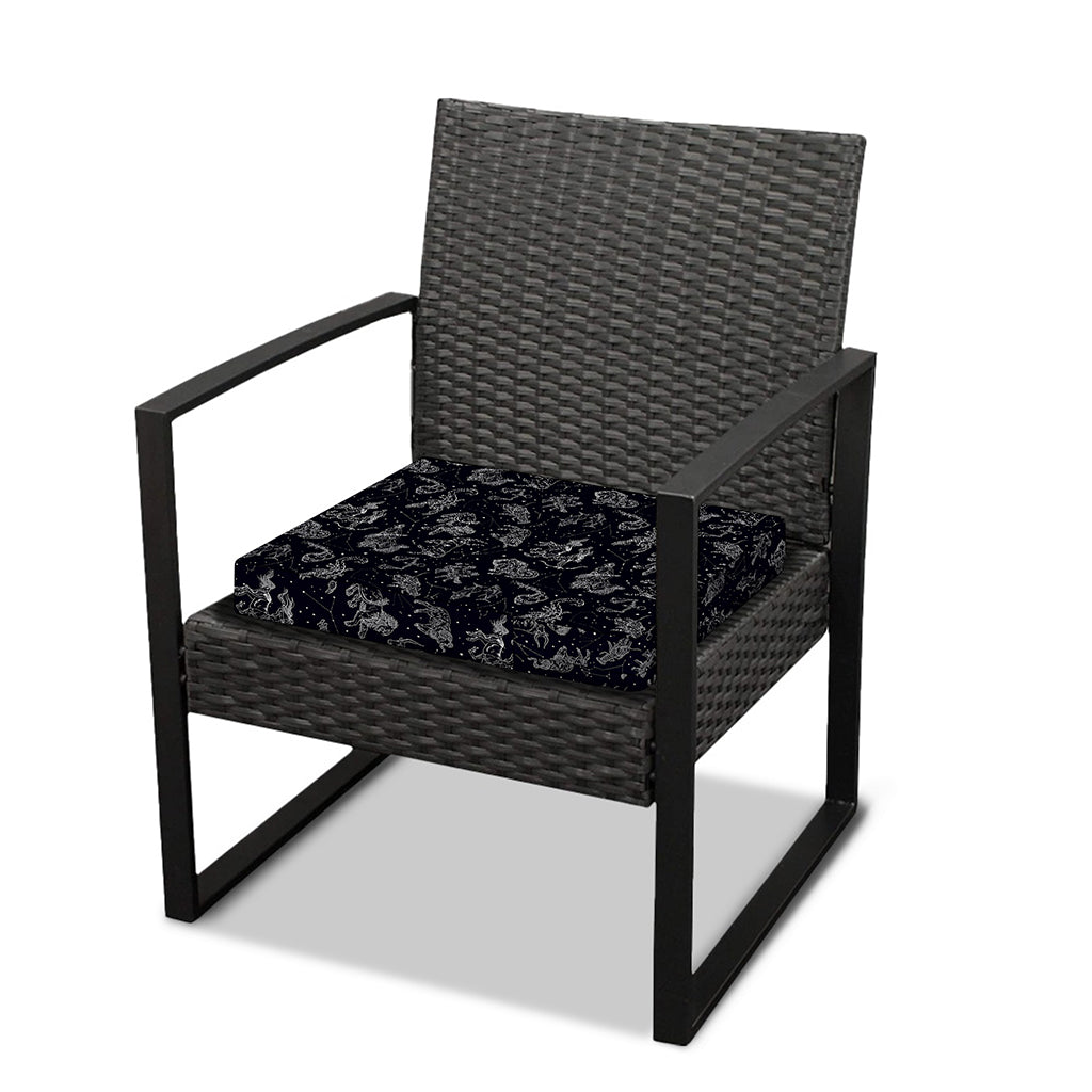 Zodiac Constellation Pattern Print Outdoor Seat Cushion Cover