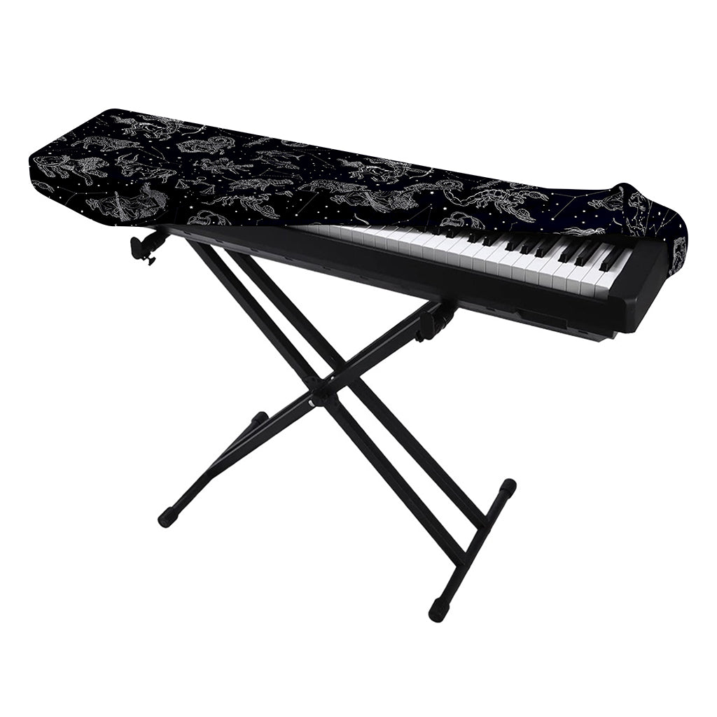 Zodiac Constellation Pattern Print Piano Keyboard Cover