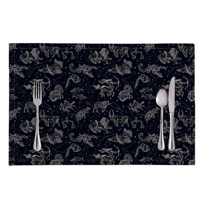Zodiac Constellation Pattern Print Placemat