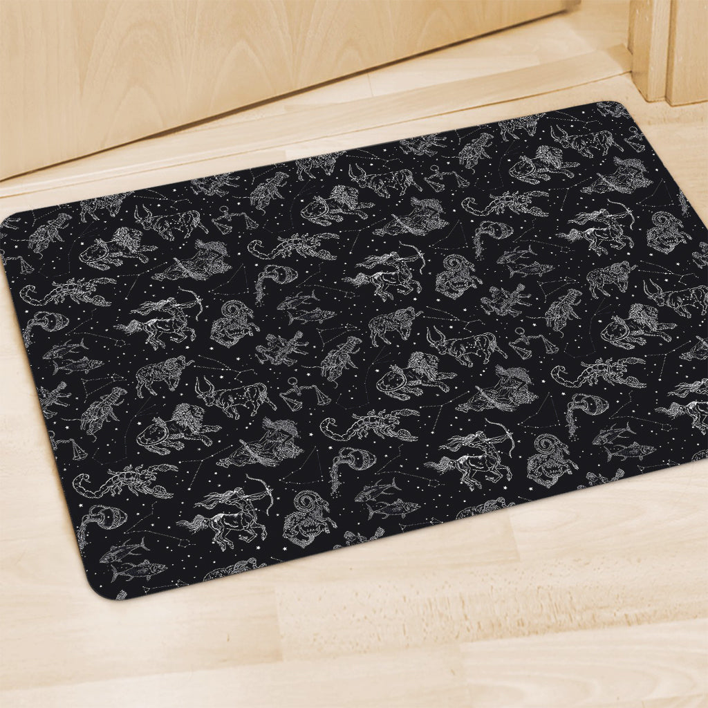 Zodiac Constellation Pattern Print Polyester Doormat