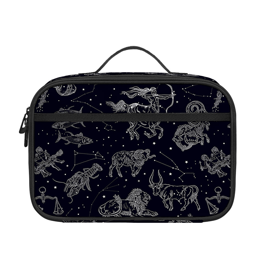 Zodiac Constellation Pattern Print Portable Lunch Bag