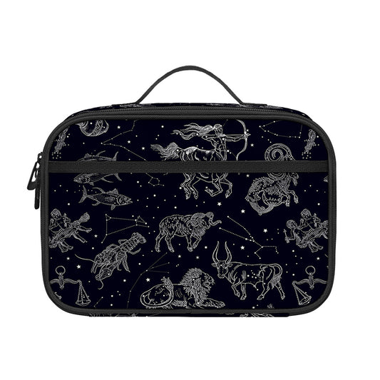 Zodiac Constellation Pattern Print Portable Lunch Bag