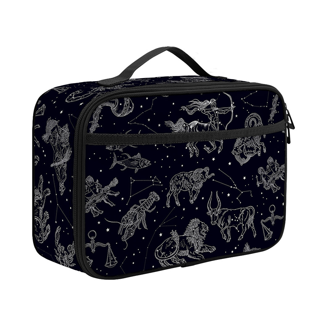 Zodiac Constellation Pattern Print Portable Lunch Bag