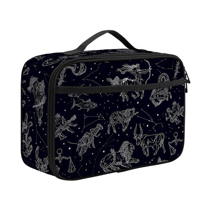 Zodiac Constellation Pattern Print Portable Lunch Bag