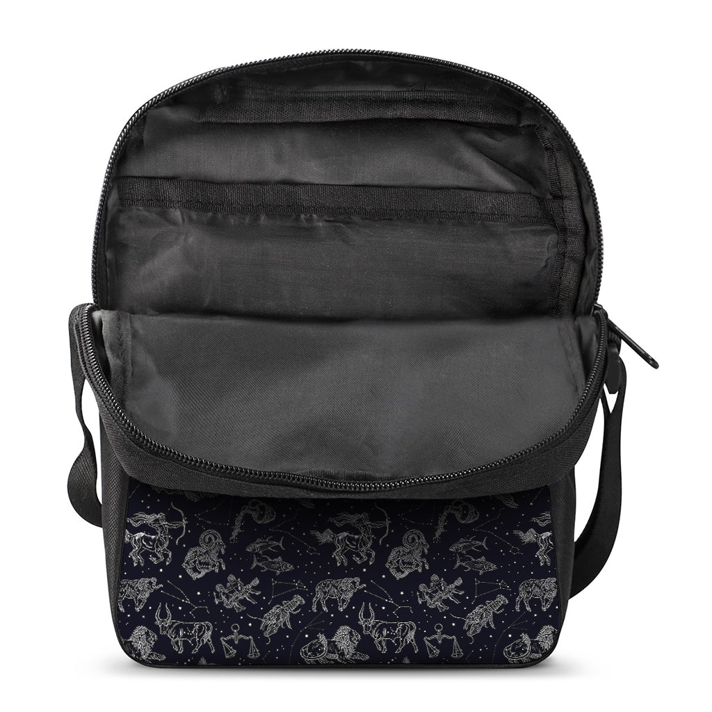 Zodiac Constellation Pattern Print Rectangular Crossbody Bag