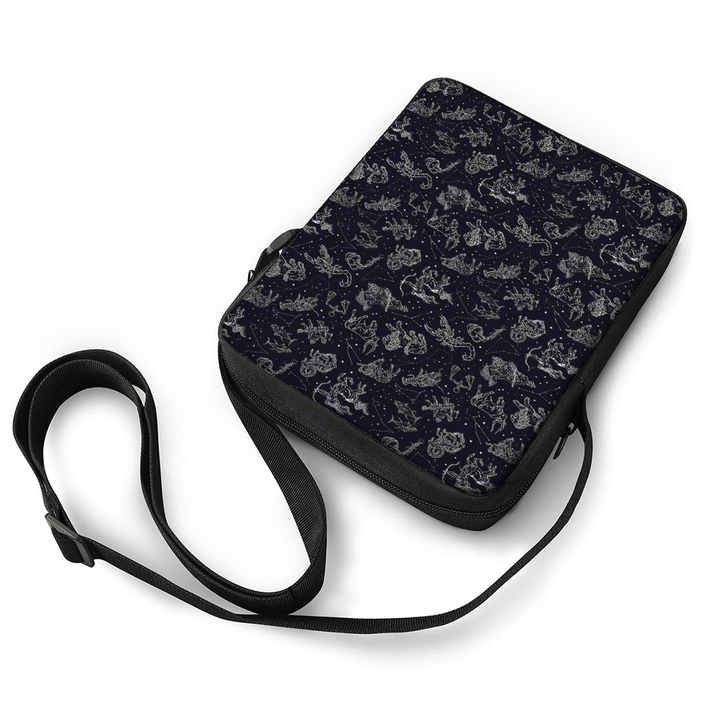 Zodiac Constellation Pattern Print Rectangular Crossbody Bag