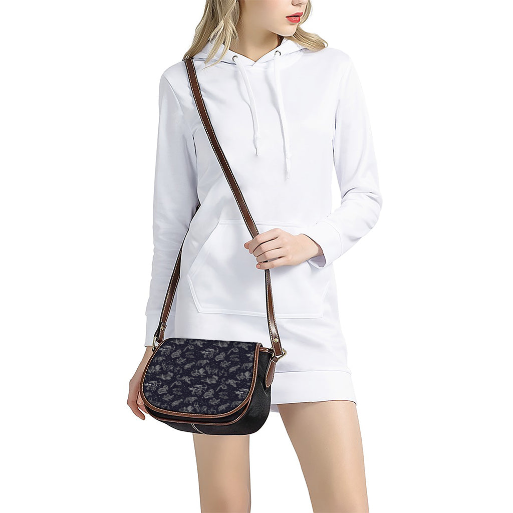 Zodiac Constellation Pattern Print Saddle Bag