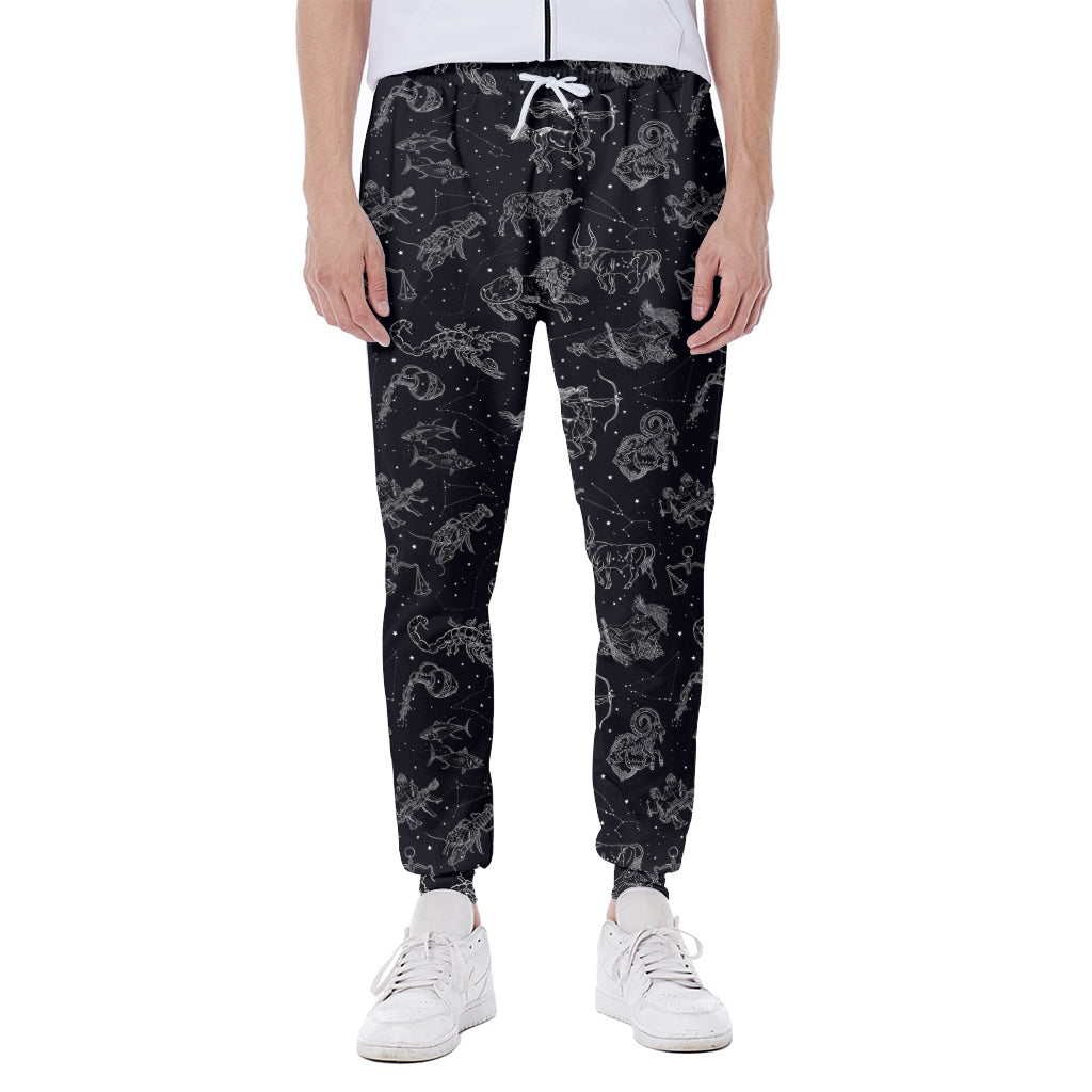 Zodiac Constellation Pattern Print Scuba Joggers