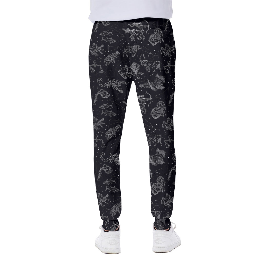 Zodiac Constellation Pattern Print Scuba Joggers