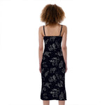 Zodiac Constellation Pattern Print Slim Fit Midi Cami Dress