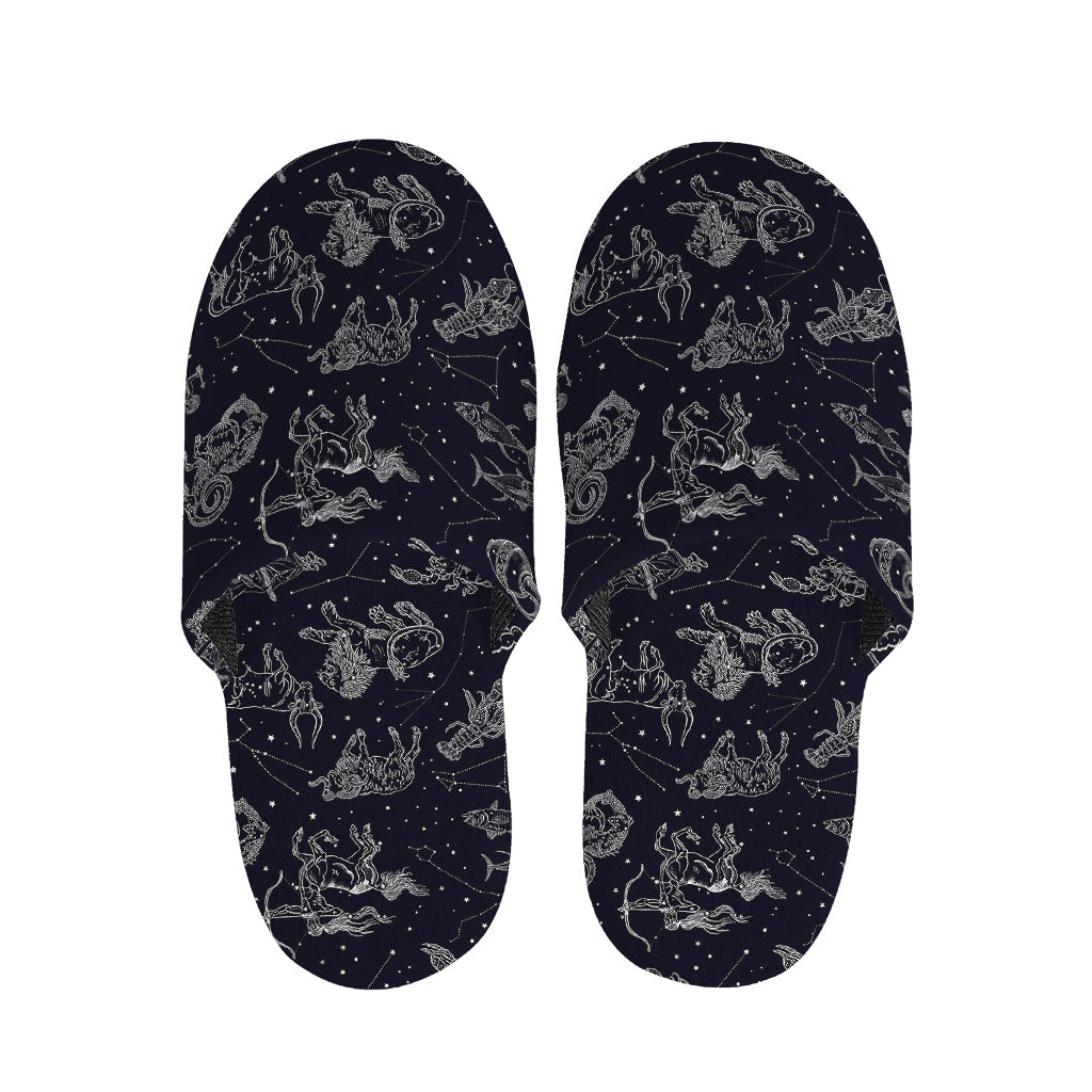 Zodiac Constellation Pattern Print Slippers