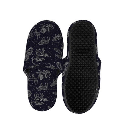 Zodiac Constellation Pattern Print Slippers