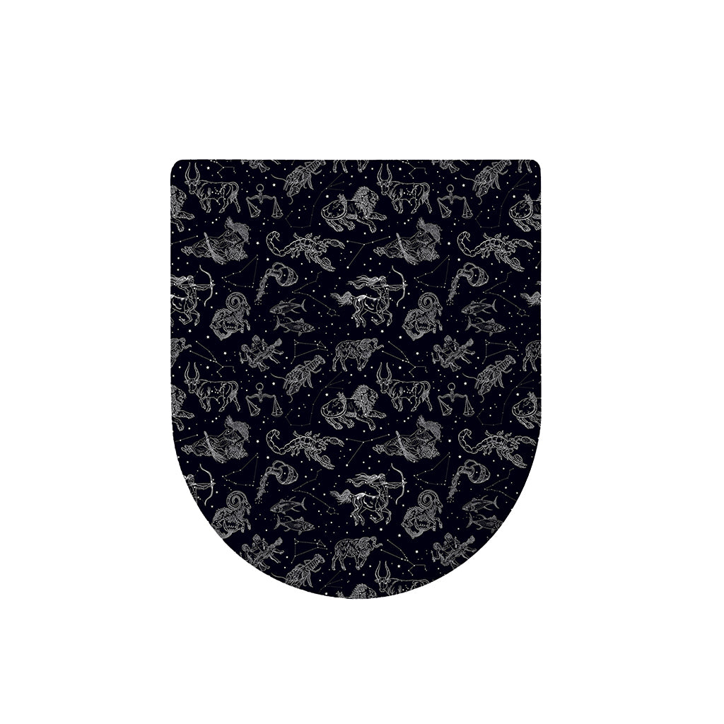 Zodiac Constellation Pattern Print Toilet Lid Cover