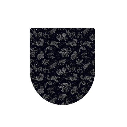 Zodiac Constellation Pattern Print Toilet Lid Cover