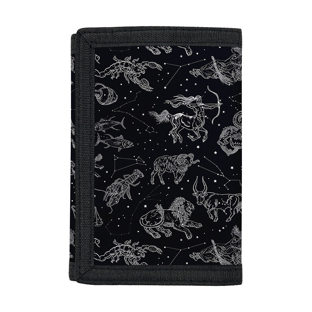 Zodiac Constellation Pattern Print Trifold Wallet