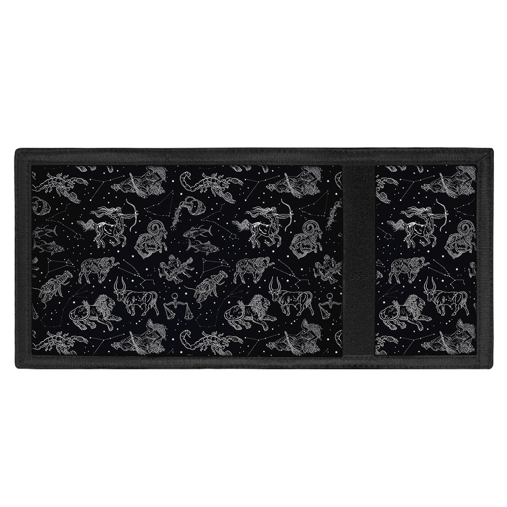 Zodiac Constellation Pattern Print Trifold Wallet