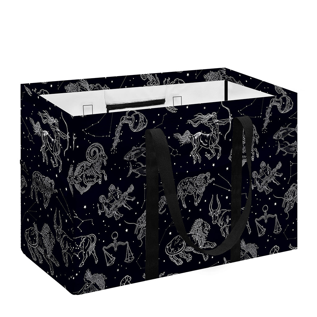 Zodiac Constellation Pattern Print Utility Tote Bag