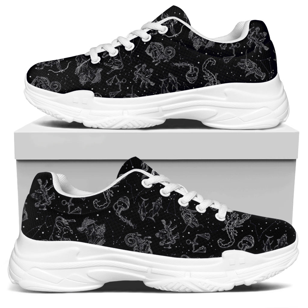 Zodiac Constellation Pattern Print White Chunky Shoes