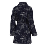 Zodiac Constellation Pattern Print Women's Bathrobe