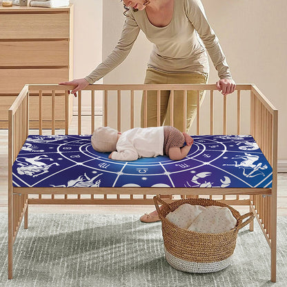 Zodiac Horoscopes Print Baby Crib Sheet