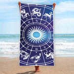 Zodiac Horoscopes Print Beach Towel