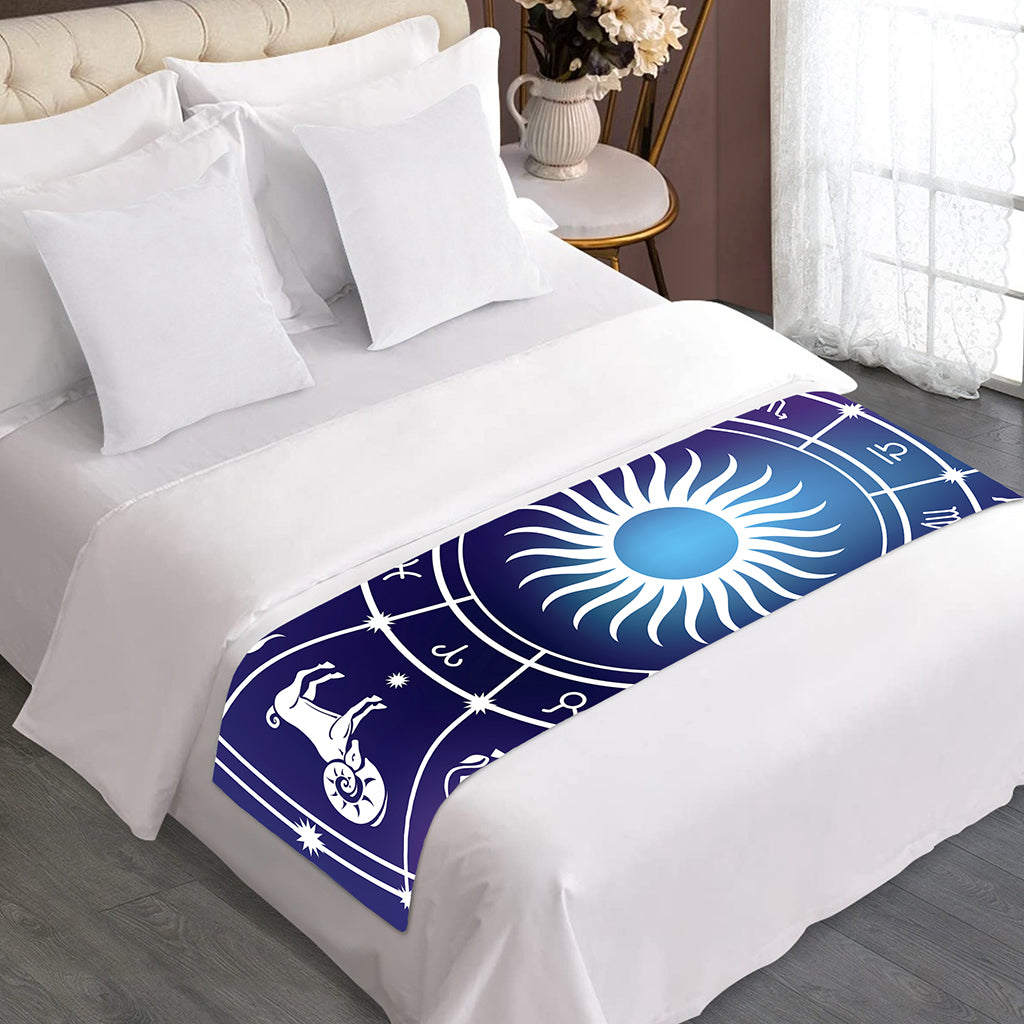 Zodiac Horoscopes Print Bed Runner