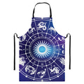 Zodiac Horoscopes Print Bib Apron With Pocket