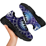 Zodiac Horoscopes Print Black Chunky Shoes