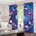 Zodiac Horoscopes Print Dimout Grommet Curtains