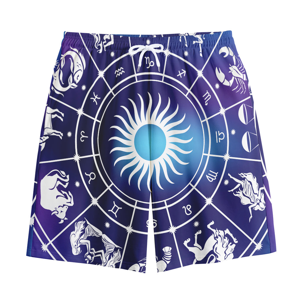 Zodiac Horoscopes Print Cotton Shorts