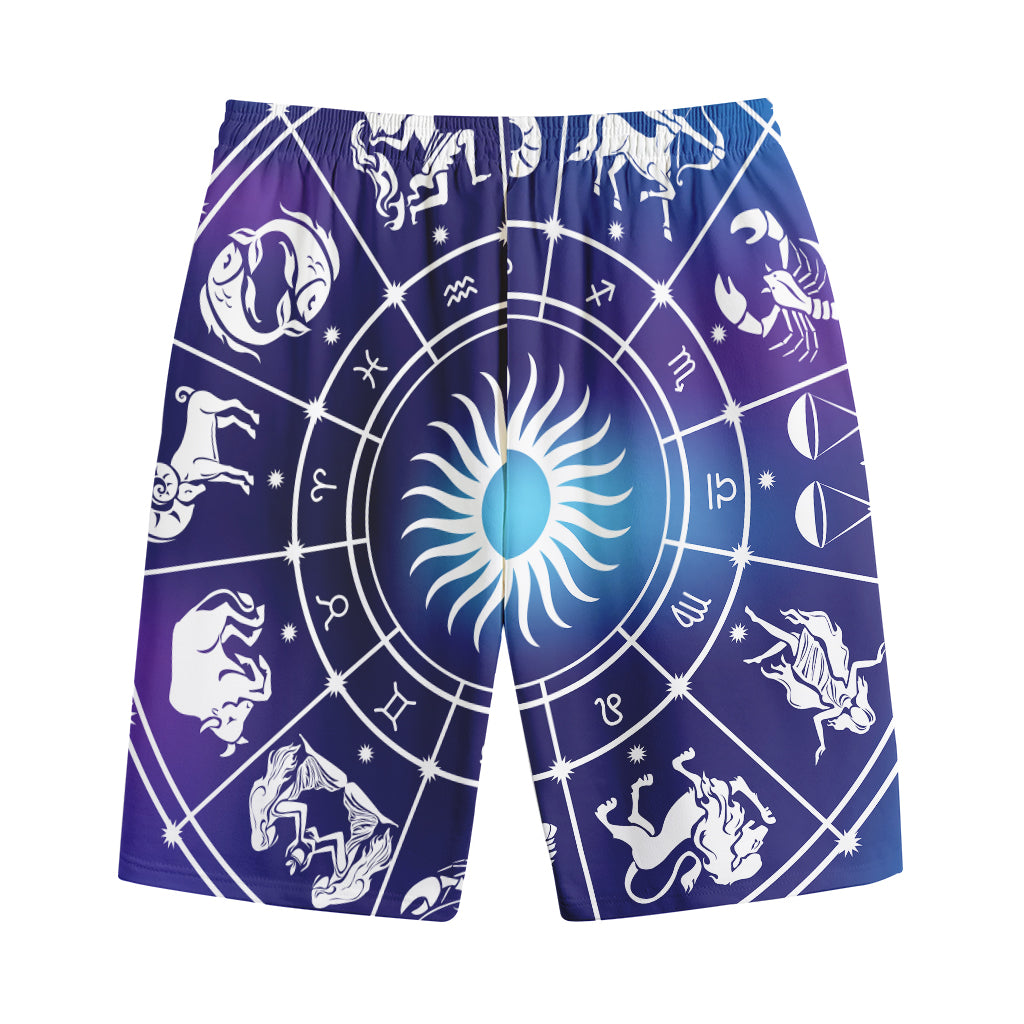 Zodiac Horoscopes Print Cotton Shorts