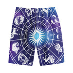 Zodiac Horoscopes Print Cotton Shorts