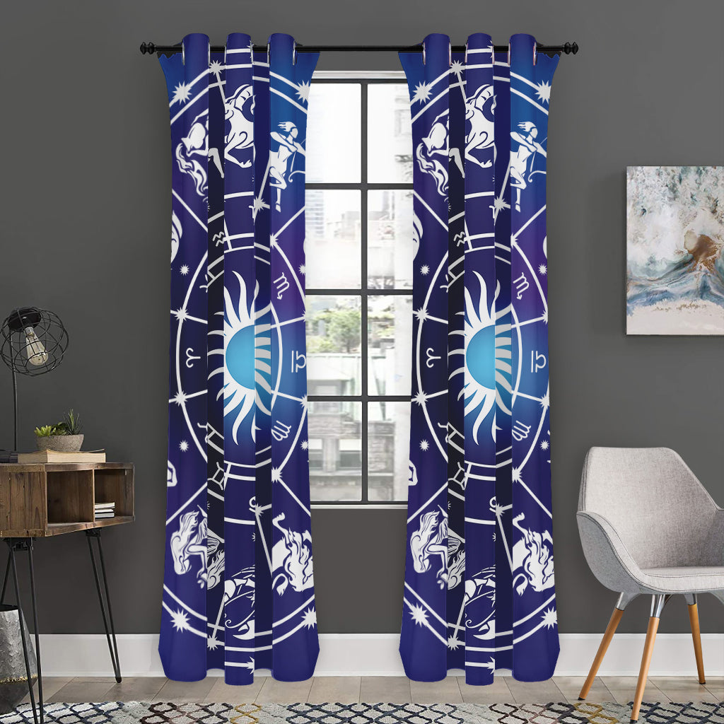 Zodiac Horoscopes Print Curtain