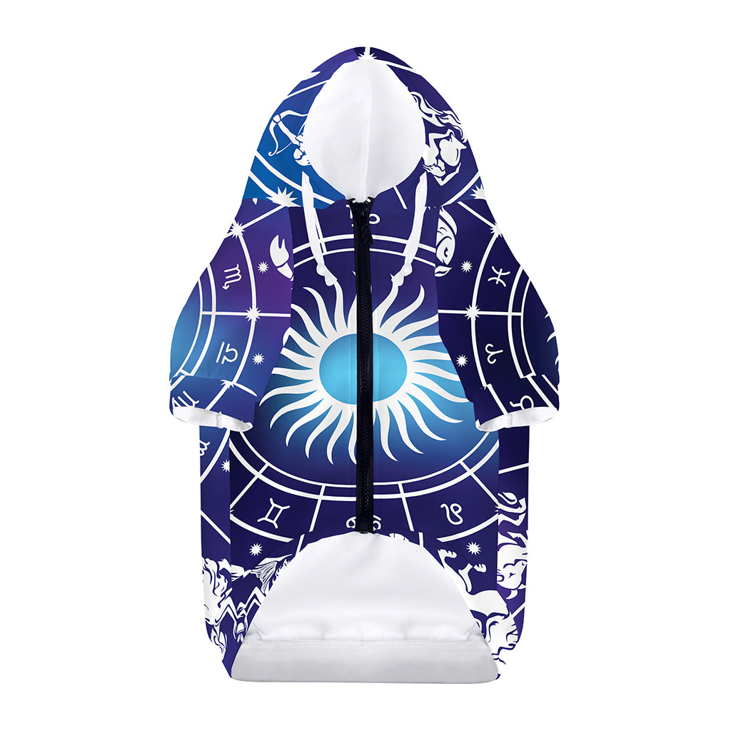 Zodiac Horoscopes Print Dog Zip Up Hoodie