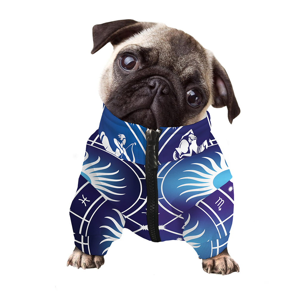 Zodiac Horoscopes Print Dog Zip Up Jacket