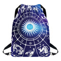 Zodiac Horoscopes Print Drawstring Backpack
