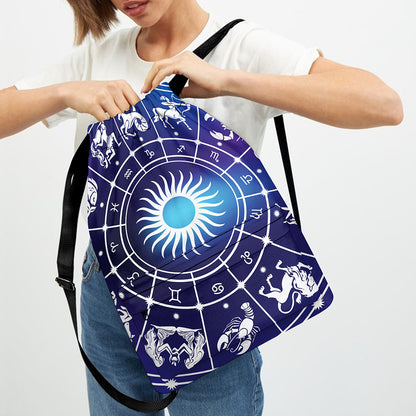 Zodiac Horoscopes Print Drawstring Backpack