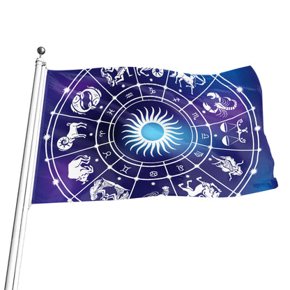 Zodiac Horoscopes Print Flag
