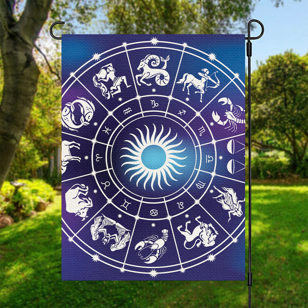 Zodiac Horoscopes Print Garden Flag