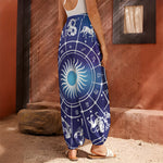 Zodiac Horoscopes Print Harem Pants