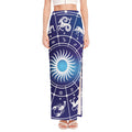Zodiac Horoscopes Print High Slit Maxi Skirt