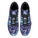 Zodiac Horoscopes Print High Top Leather Sneakers