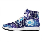 Zodiac Horoscopes Print High Top Leather Sneakers