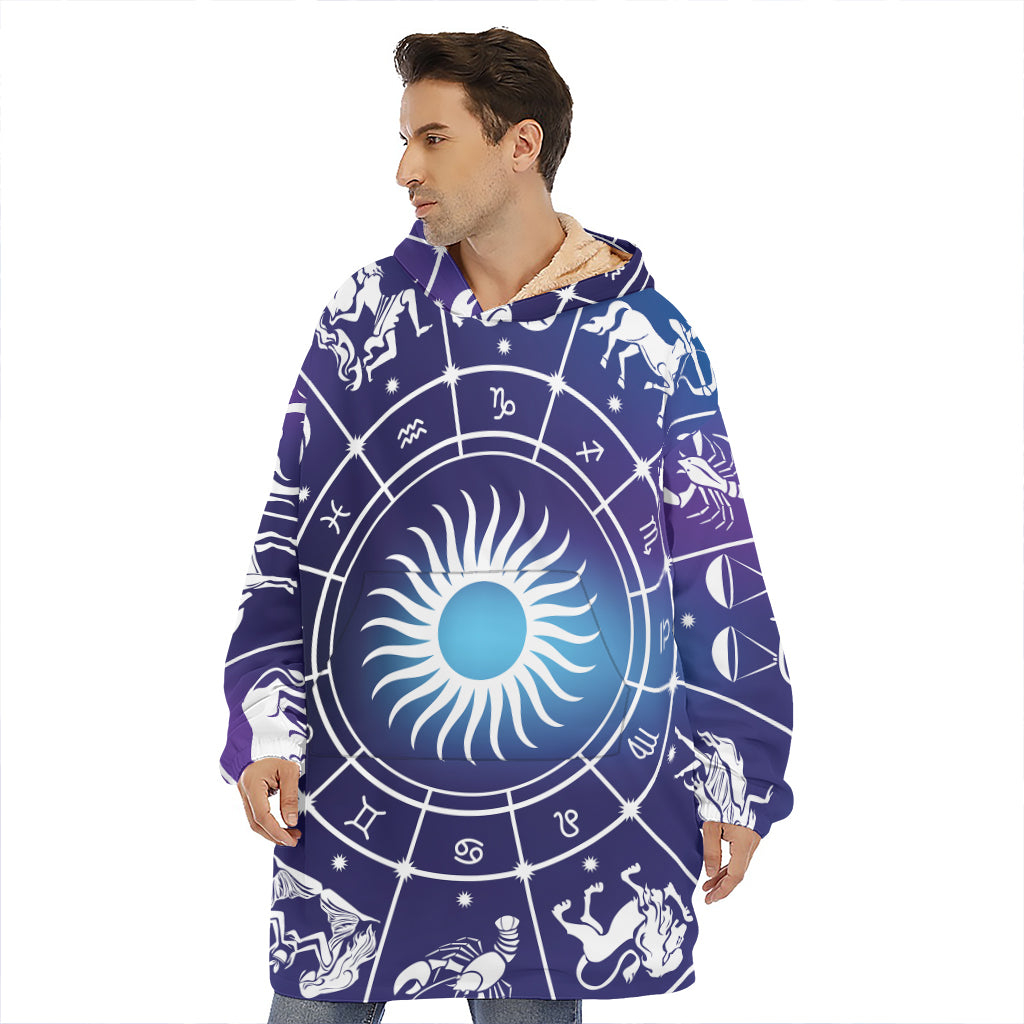 Zodiac Horoscopes Print Hoodie Blanket
